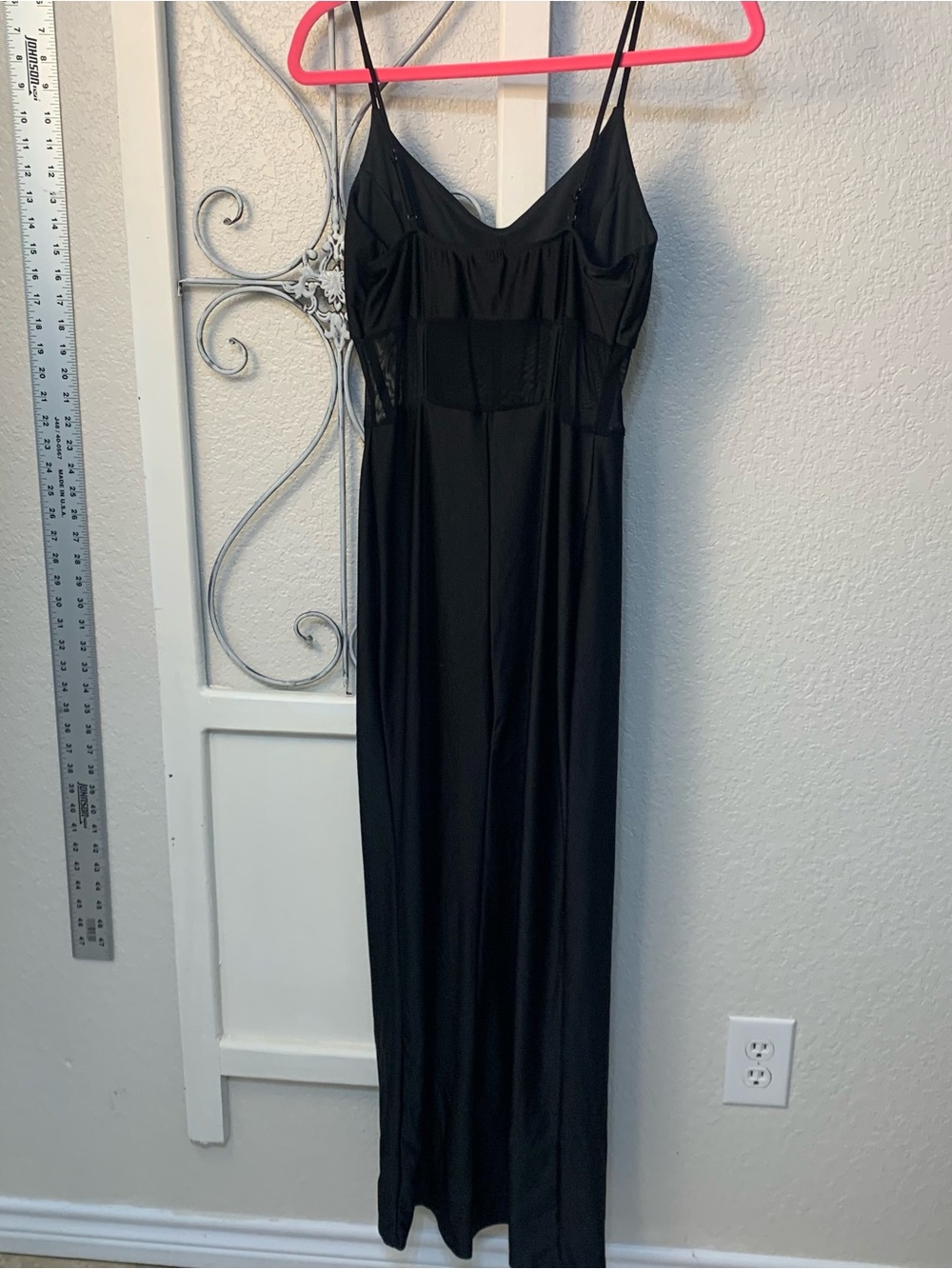Black Women's long dress with built in Padded Bra - Classic Support